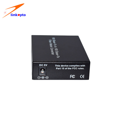 20KM Fiber Optical Ethernet Converter 100GBase-TX To 100GBase-FX